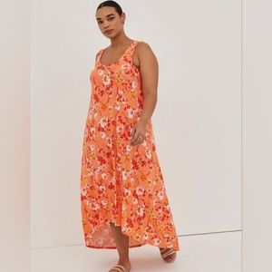 Torrid 3x Maxi Super Soft Hi-Low Dress